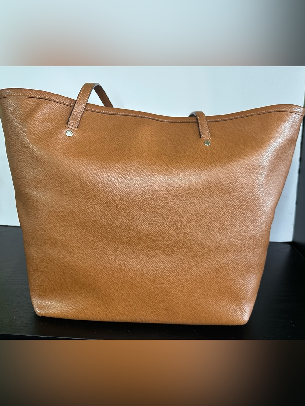 Coach Cognac Leather Street Tote with Gold Logo - Picture 2 of 15
